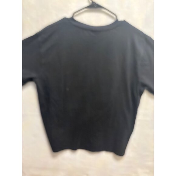 Zara Mens Black T-Shirt With Graphic Skull Print Red Label Size XL - Picture 10 of 11